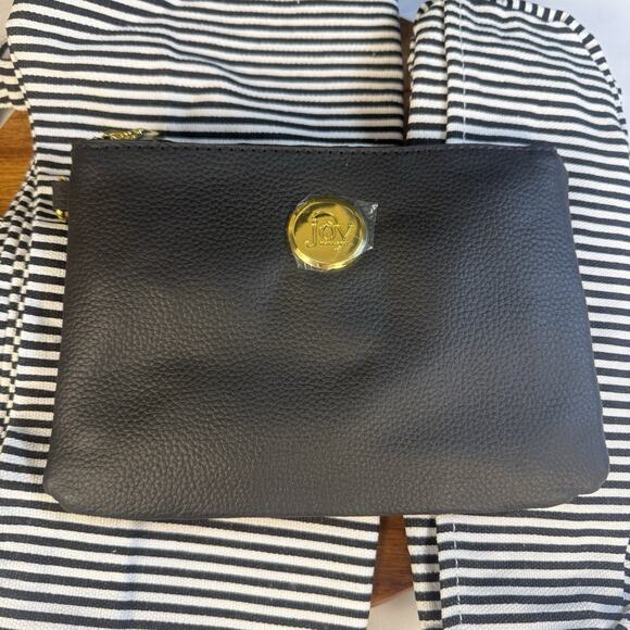 Joy Mangano Double Decker Leather Purse W/Tote & Wristlet 4 Piece Set NWT - Picture 5 of 8